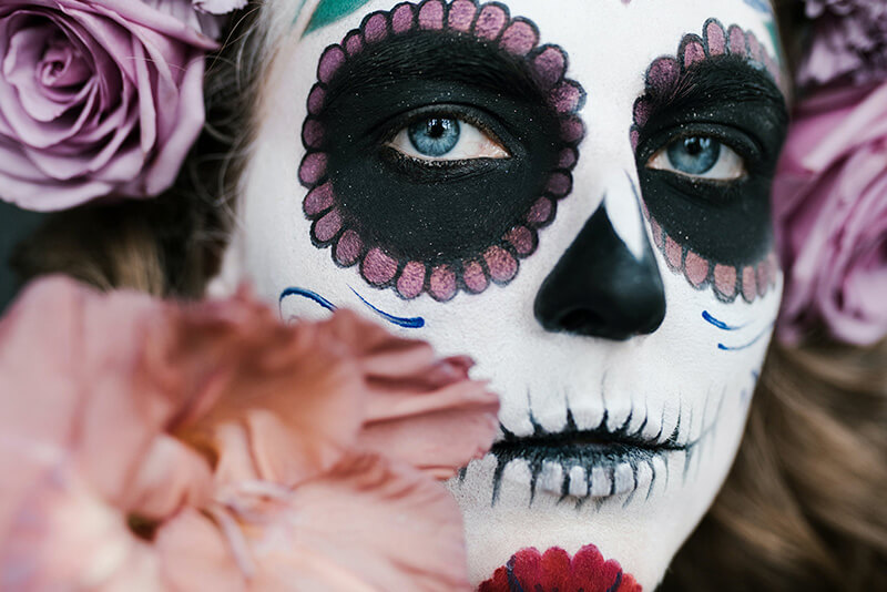 Make Up Halloween : Tête de Mort Mexicaine